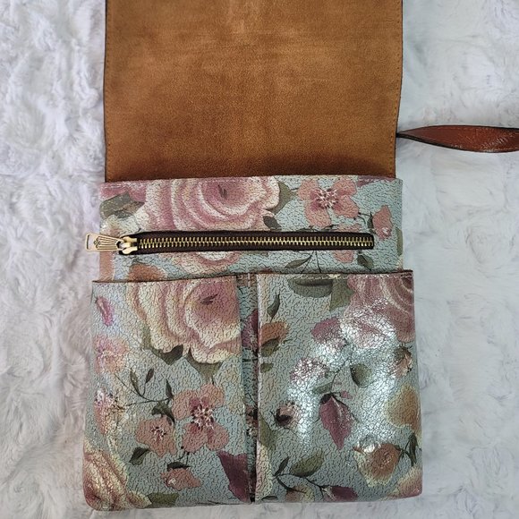 NWT Patricia Nash Crackled Rose Garden Collection Crossbody - Picture 8 of 14